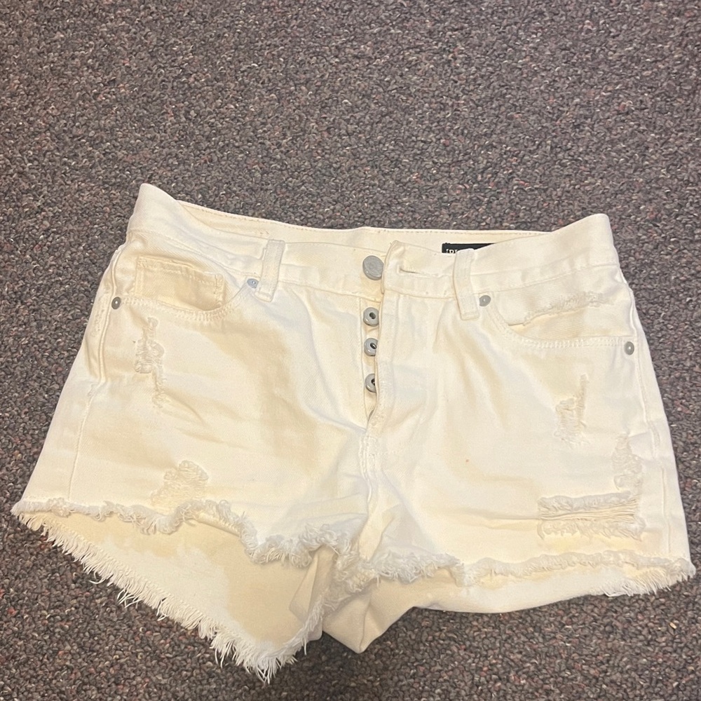 White Jean shorts